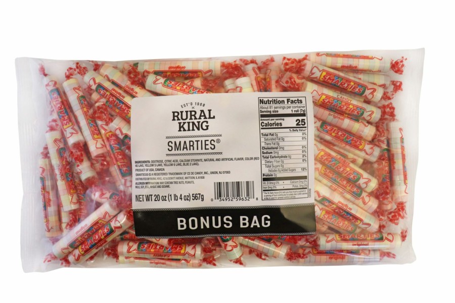 Hot Rural King Smarties Bonus Bag Candy & Gum