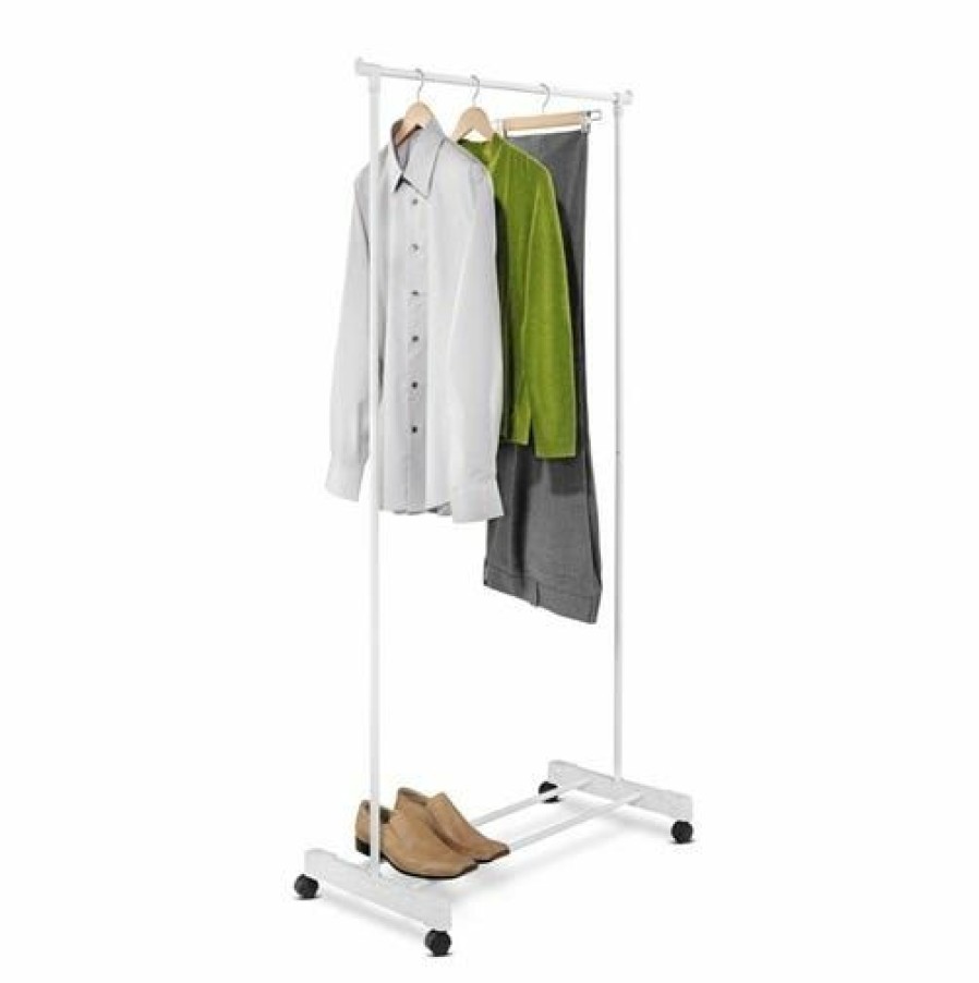 New Honey-Can-Do Honeycando White Portable Garment Rack Gar01121 Laundry Baskets