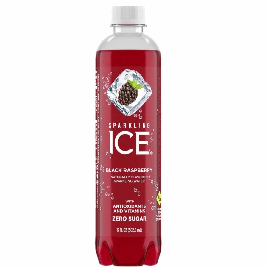 Clearance Sparkling Ice Naturally Flavored Sparkling Water Black Raspberry, 17 Oz.