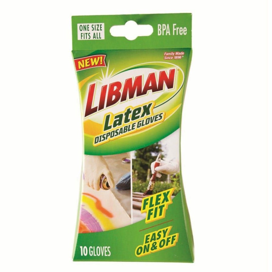 Best Libman Disposable Latex Gloves, 10 Count Box Cleaning & Janitorial Supplies