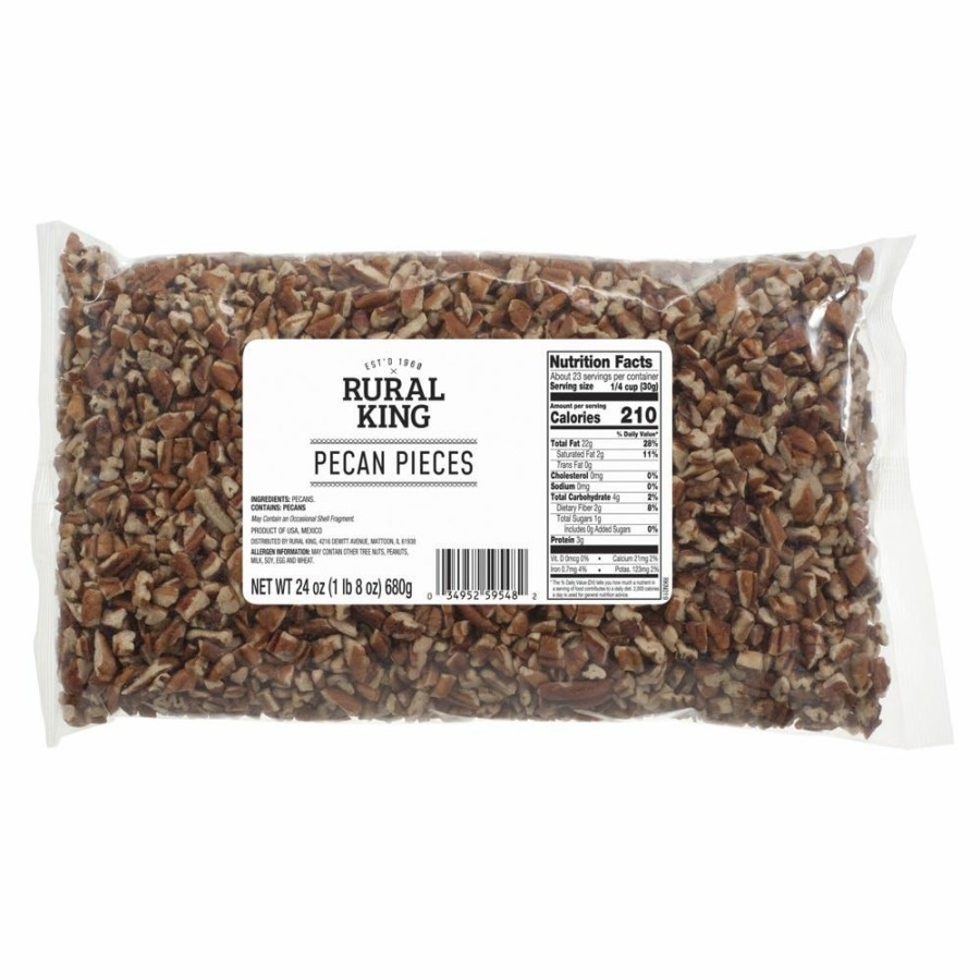 Hot Rural King Pecan Pieces, 24 Oz. Pecans, Pistashios & Walnuts