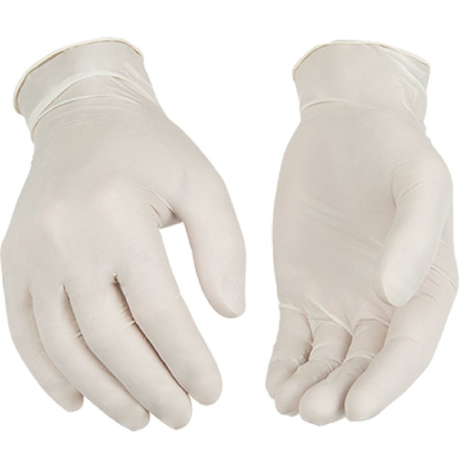 Best Kinco Disposable White Latex Gloves One Size, 10 Pack Sl-L10Pkl-Os Cleaning Tools