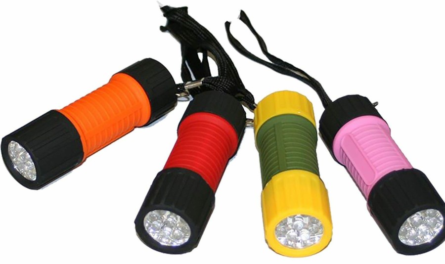 Best Various Brands Assorted Led 9W Rubber Flashlight Flashlights