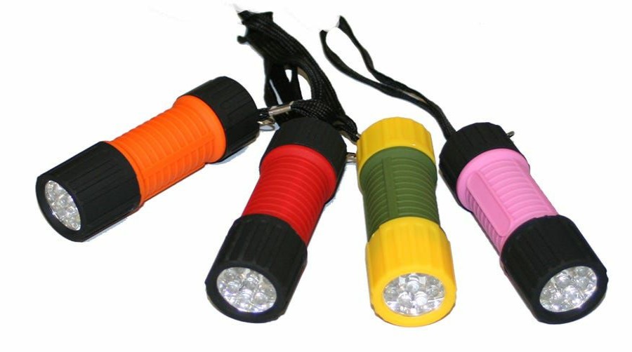 Best Various Brands Assorted Led 9W Rubber Flashlight Flashlights