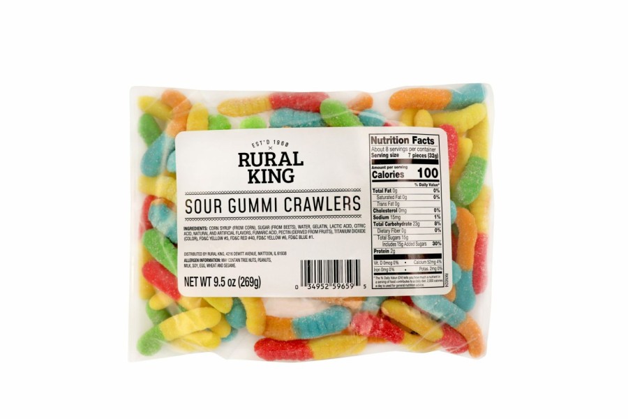 Clearance Rural King Sour Gummi Crawlers Candy & Gum