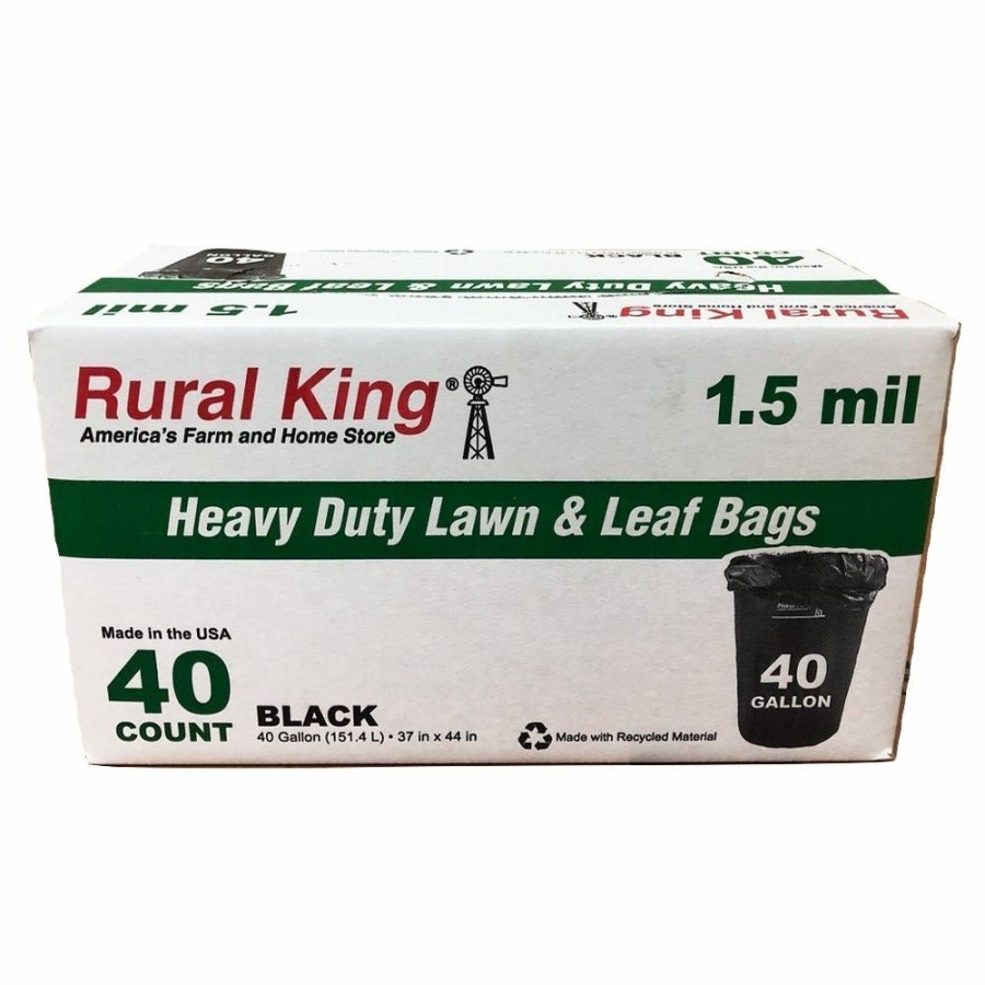 Clearance Various Brands Rural King Heavy Duty 40 Gallon Lawn & Leaf Trash Bags, 40 Count