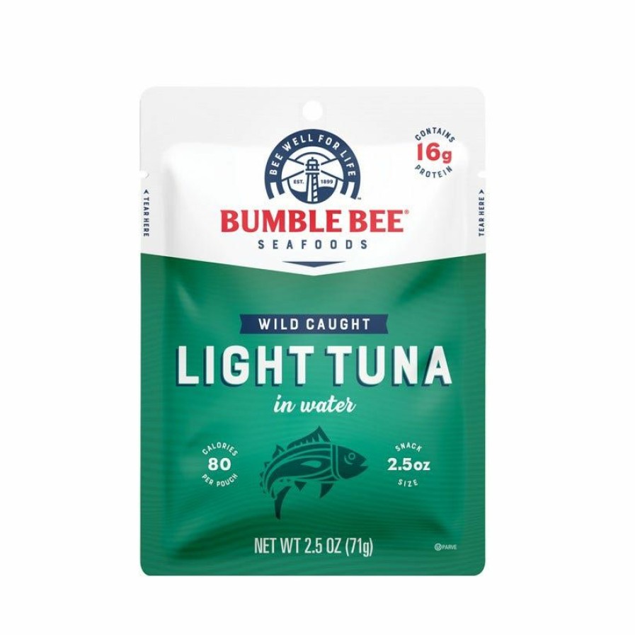 Hot Bumblebee Bumble Bee Wild Caught Light Tuna Pouch, 2.5 Oz. Pantry