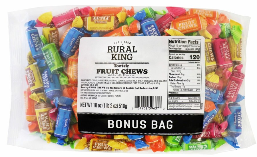 Wholesale Rural King Tootsie Fruit Chews Bonus Bag Candy & Gum