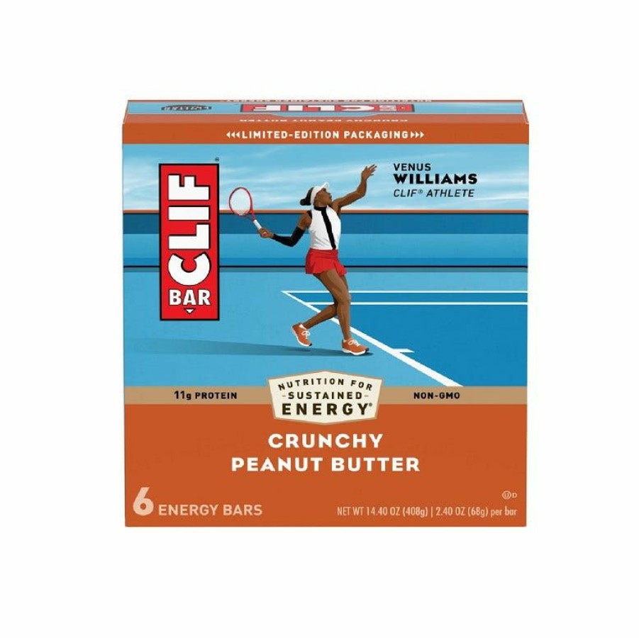 New Clif Bar Crunchy Peanut Butter, 6 Count Granola & Snack Bars