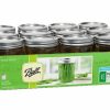 Online Ball Pint Size Wide Mouth 16 Oz. Mason Canning Jars, 12 Pack 66000 Canning Jars, Bands & Lids