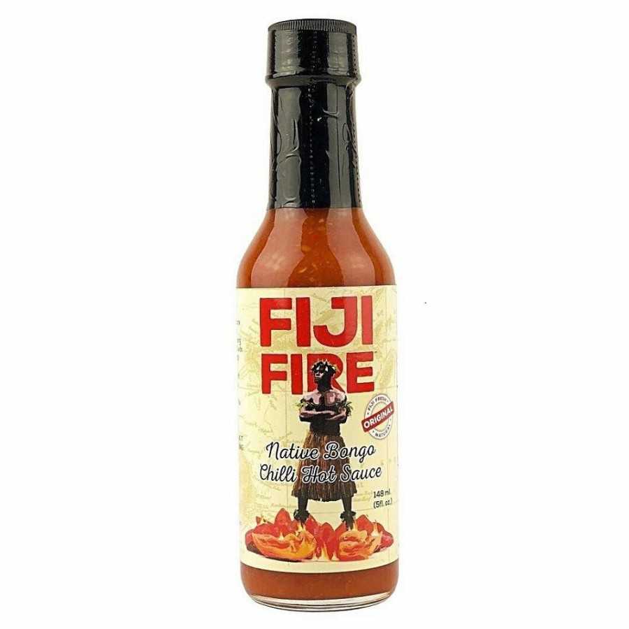 Clearance Fiji Fire Native Bongo Chili Hot Sauce, 5 Oz. Condiments & Sauces