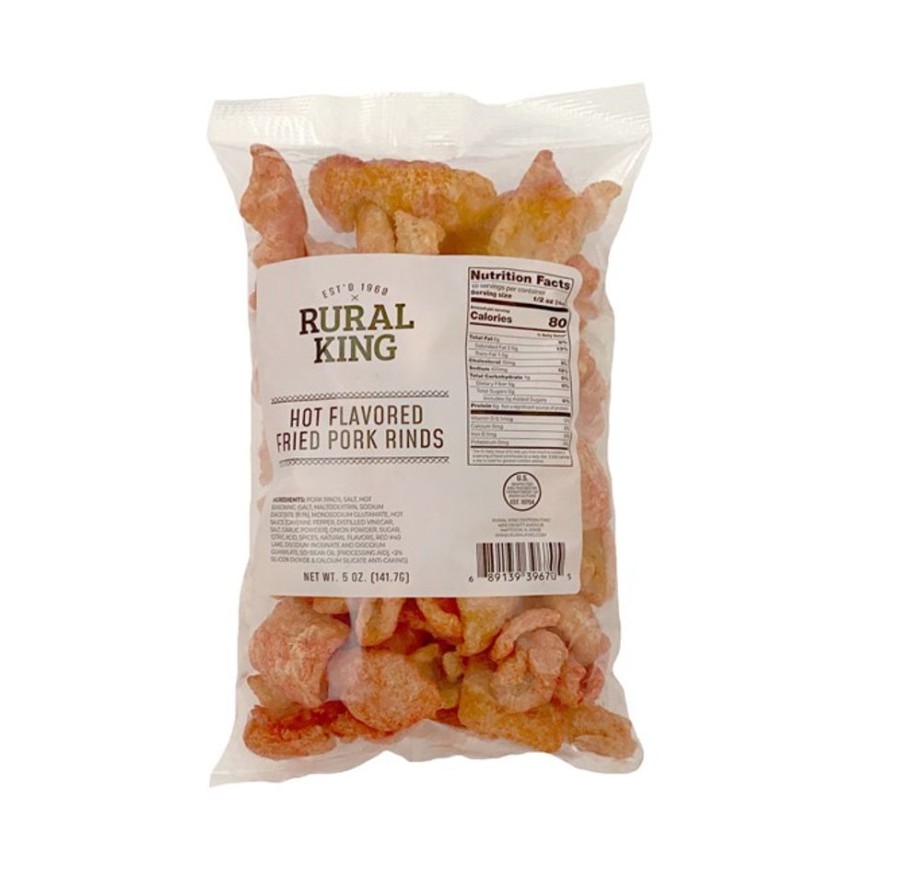 Clearance Rural King Hot Pork Rinds, 5 Oz. Bag Chips & Crackers