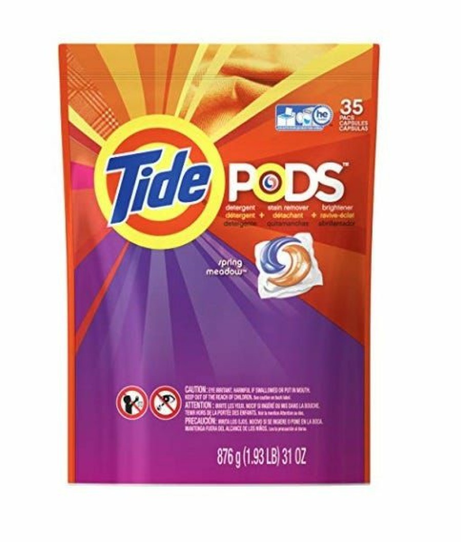 Clearance Tide Pods Liquid Detergent Pacs Spring Meadow 35 Count 50963 Laundry Detergent