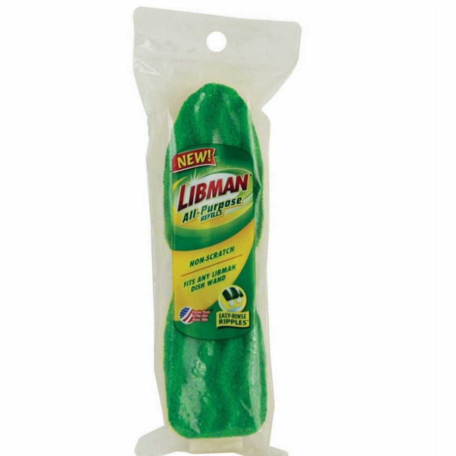 Wholesale Libman Scouring Sponge Soap Dispensing Dish Wand Refills, 2-Pack Cleaning & Janitorial Supplies