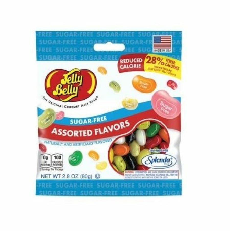 New Jelly Belly Sugar Free Assorted Flavors Bag, 2.8 Oz. Gummy & Chewy