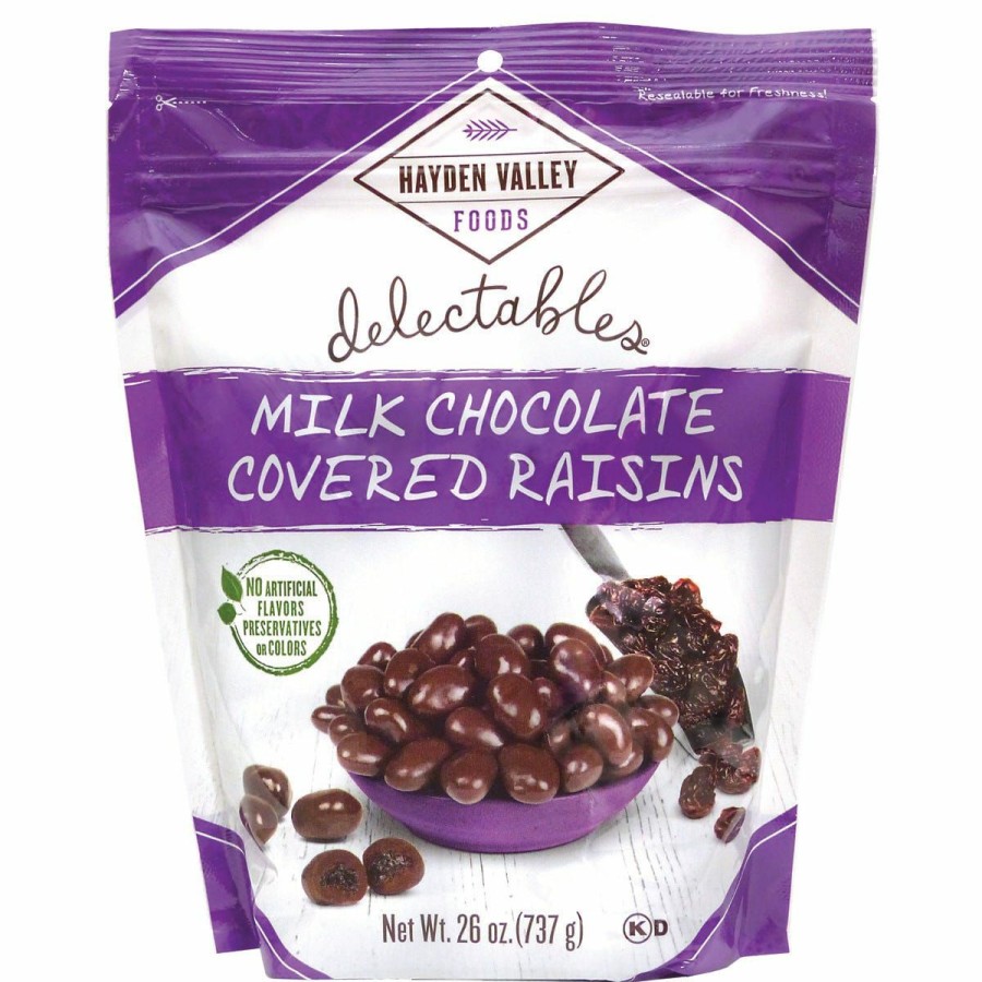 New Hayden Valley Milk Chocolate Raisins, 26Oz Snacks