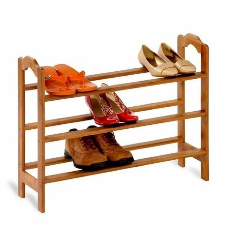 Best Honey-Can-Do Honeycando 3Tier Bamboo Shoe Storage Rack Sho01601 Closet Organization