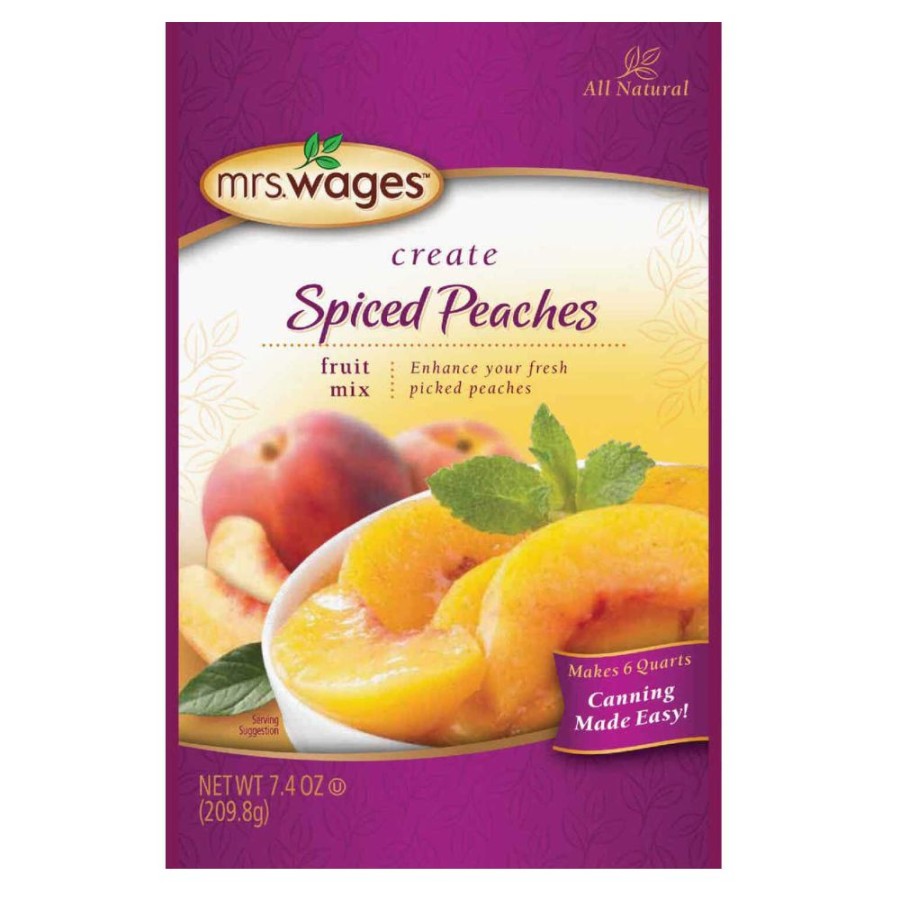 Clearance Mrs. Wages Spiced Peaches Fruit Mix, 7.4 Oz. Canning Ingredients