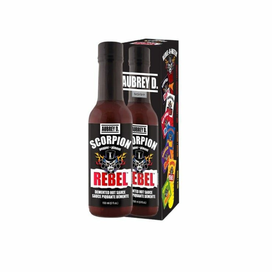 Clearance Aubrey D. Rebel Scorpion Hot Sauce, 5 Oz. Condiments & Sauces