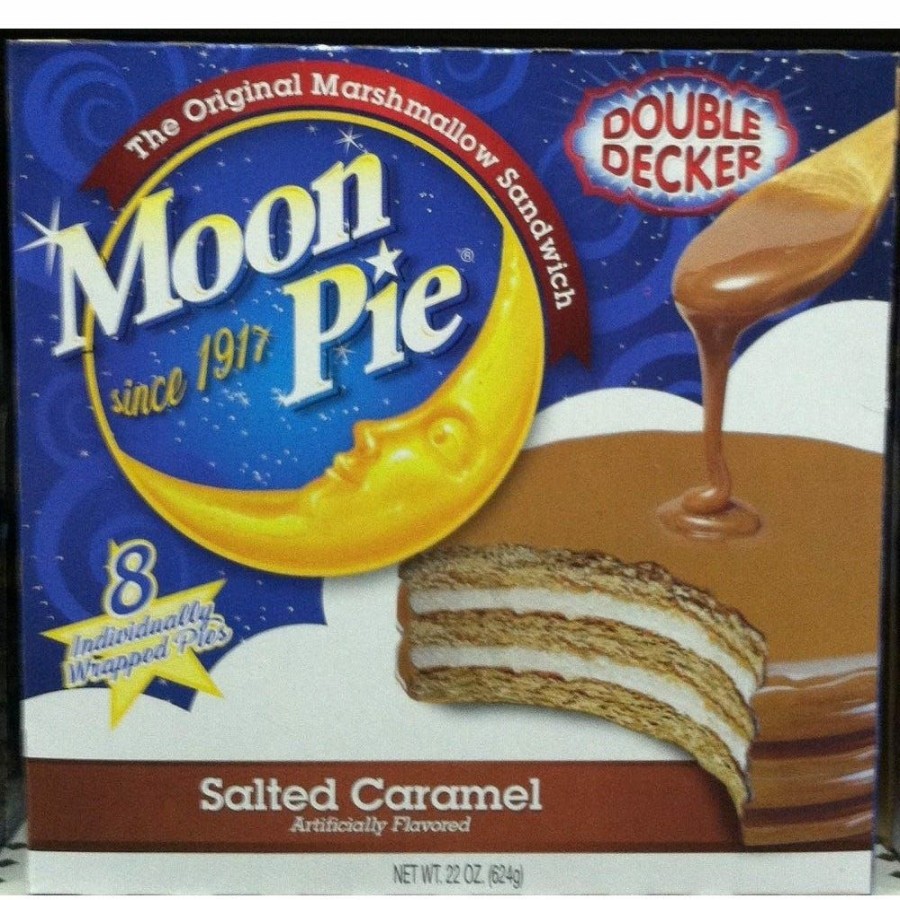 Wholesale Moon Pie Double Decker Salted Caramel Flavored Marshmallow Sandwich, 8 Pack 64008 Cookies