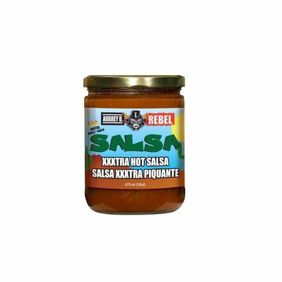 Clearance Aubrey D. Rebel Xxxtra Hot Salsa, 16 Oz. Condiments & Sauces