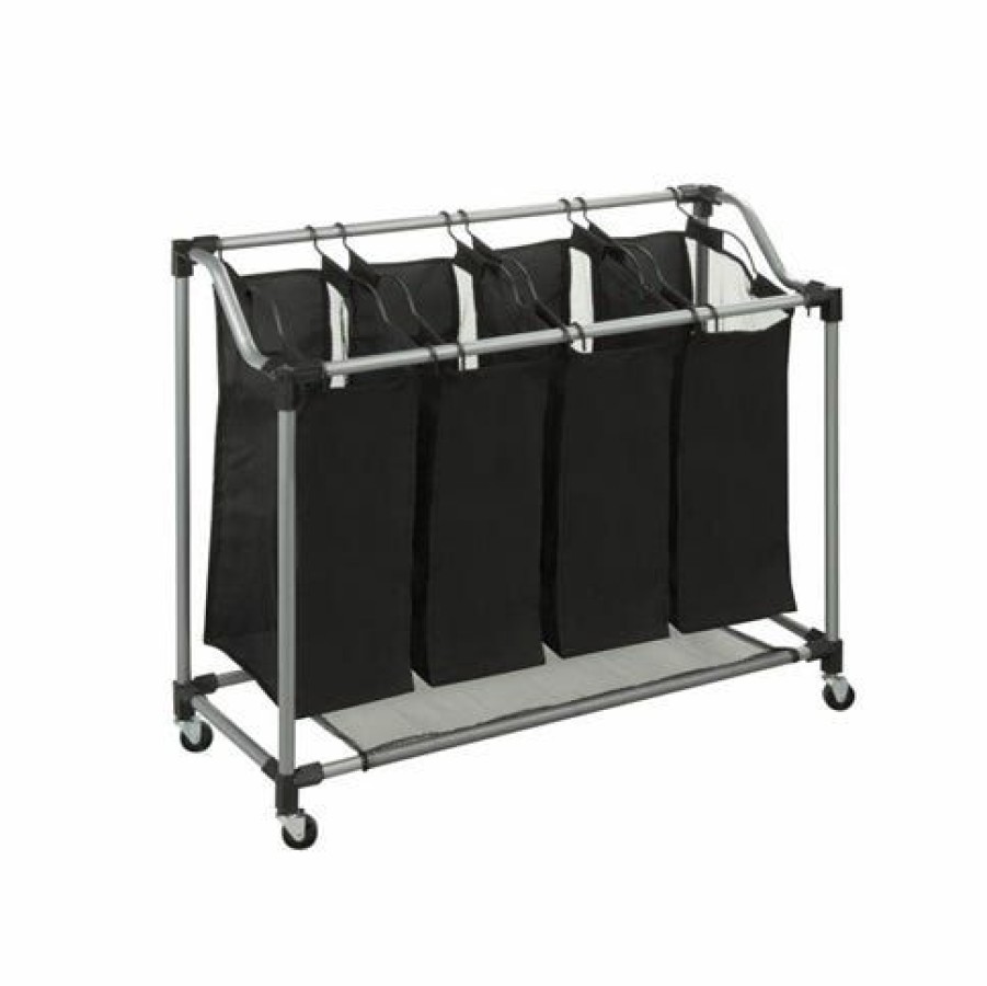 Clearance Honey-Can-Do Honeycando Steel Elite Quad Laundry Sorter Srt01682 Laundry Baskets