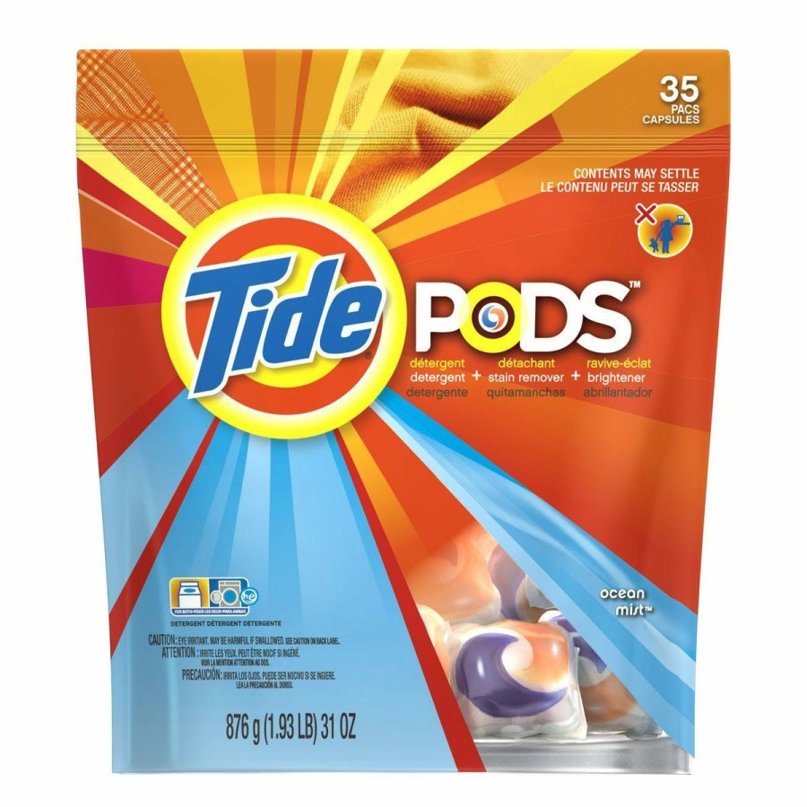 Online Tide Pods 35 Count Clean Breeze 037000931263 Laundry Detergent