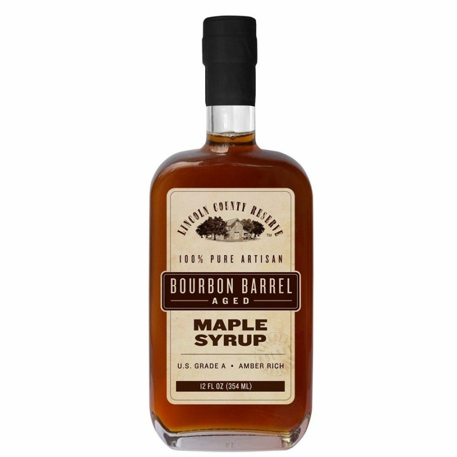 New Lincoln County Reserve Bourbon Maple Syrup, 12 Oz. Pancake Syrup