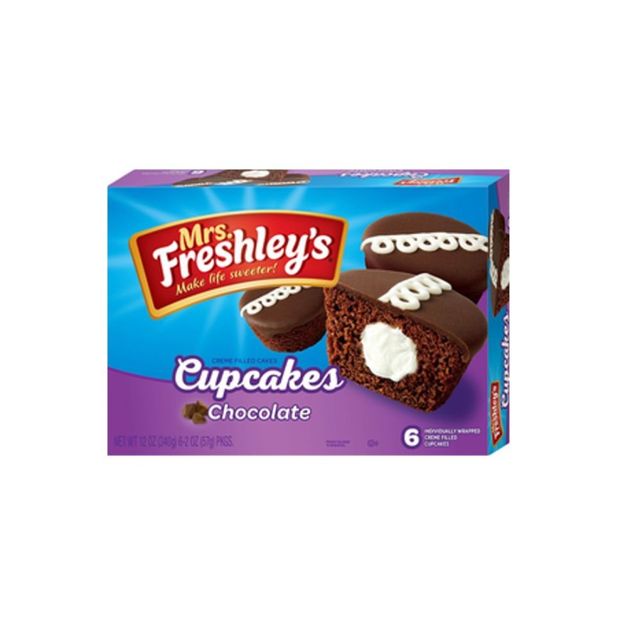 Wholesale Mrs. Freshley'S Mrs Freshley'S Creme Filled Chocolate Cupcakes, 6 Pack Snacks