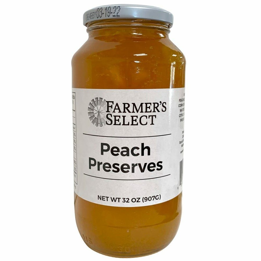 New Farmer'S Select Peach Preserve, 32 Oz. Jams & Jellies