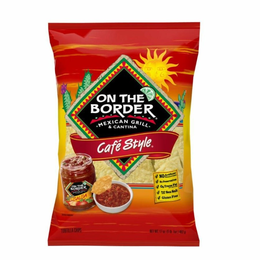 New On The Border Cafe Style Tortilla Chips, 16 Oz. Chips & Crackers