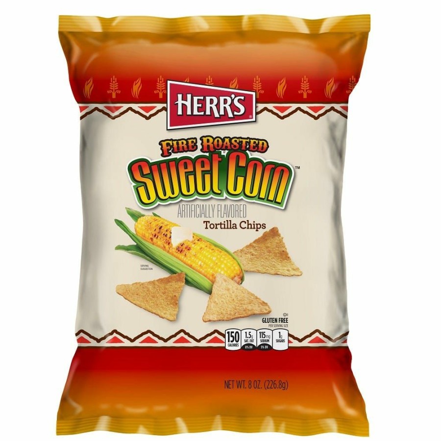 Online Herr'S Fire Roasted Sweetcorn Tortilla Chips, 8 Oz. Chips & Crackers