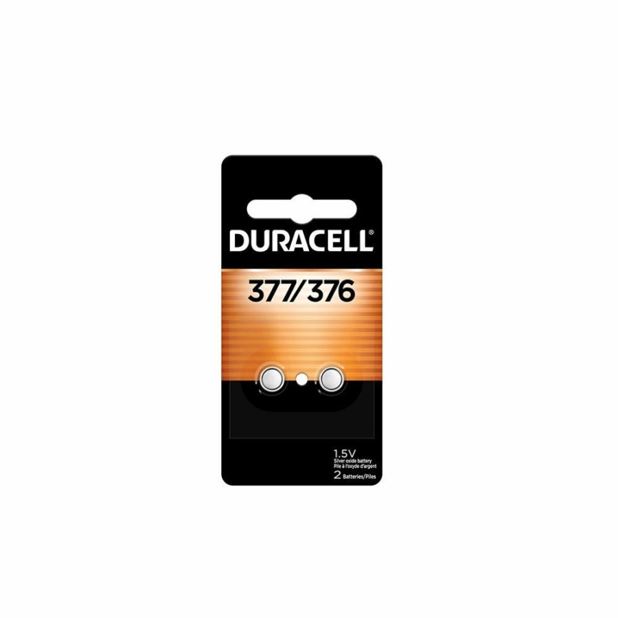 Online Duracell 376/377 Silver Oxide Button Battery, 2 Pack Household Batteries