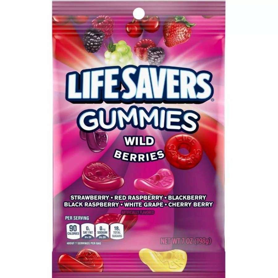 Clearance Lifesavers Gummies Wild Berries Candy, 7 Oz. Gummy & Chewy