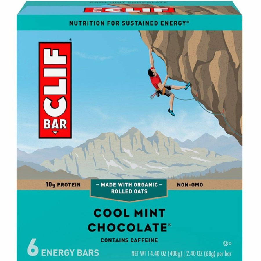 Hot Clif Bar Cool Mint Chocolate Bars, 6 Count Granola & Snack Bars