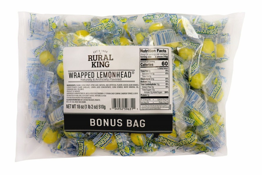 Best Rural King Lemon Heads Bonus Bag Candy & Gum