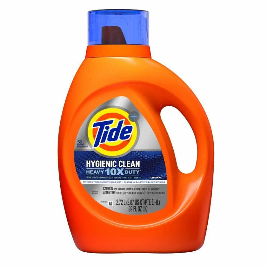 Online Tide Hygienic Clean Heavy 10X Duty Liquid Laundry Detergent, Original Scent, 92Fl Oz., He Compatible