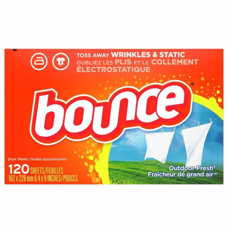 Clearance Procter And Gamble Distributing Bounce Fabric Softener Dryer Sheets Fresh Linen 120 Ct Laundry Detergent