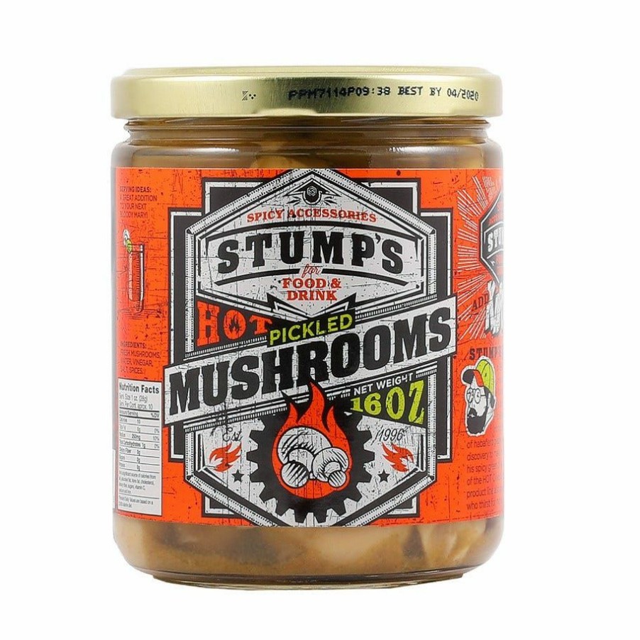 Online Stump'S Stumps Hot Pickled Mushrooms, 16 Oz. Jar 36440 Canned Goods & Soups