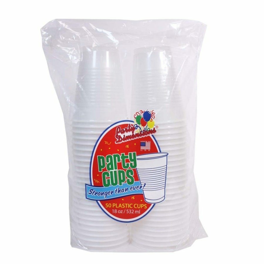 Wholesale Party Dimensions Clear Plastic Cups, 18 Oz. / 50 Count 81960 Disposable Kitchenware