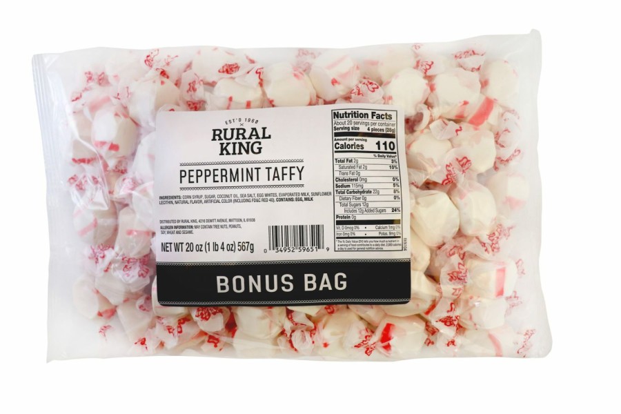 Hot Rural King Peppermint Taffy Bonus Bag Candy & Gum