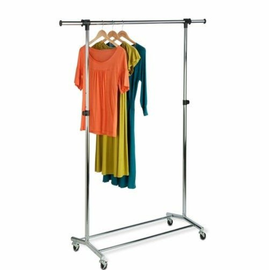 Clearance Honey-Can-Do Honeycando Chrome Commercial Garment Rack Gar01123 Laundry Baskets