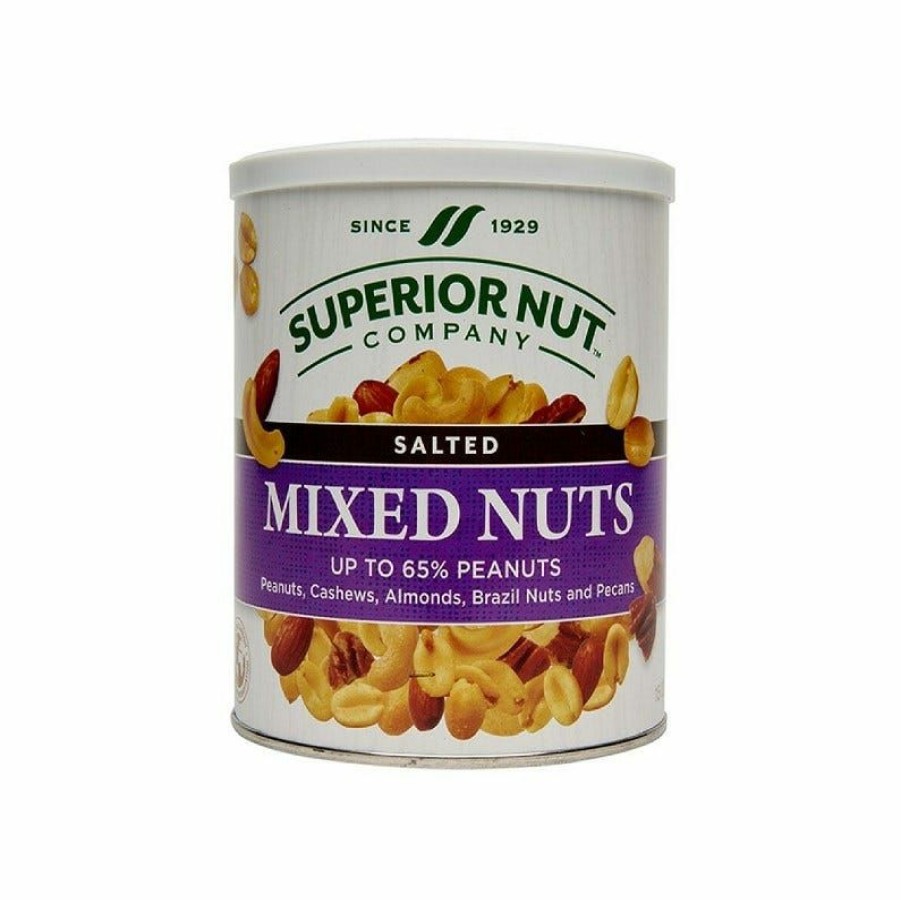 Clearance Superior Nut Company Salted Mixed Nuts Up To 65% Peanuts, 18 Oz.