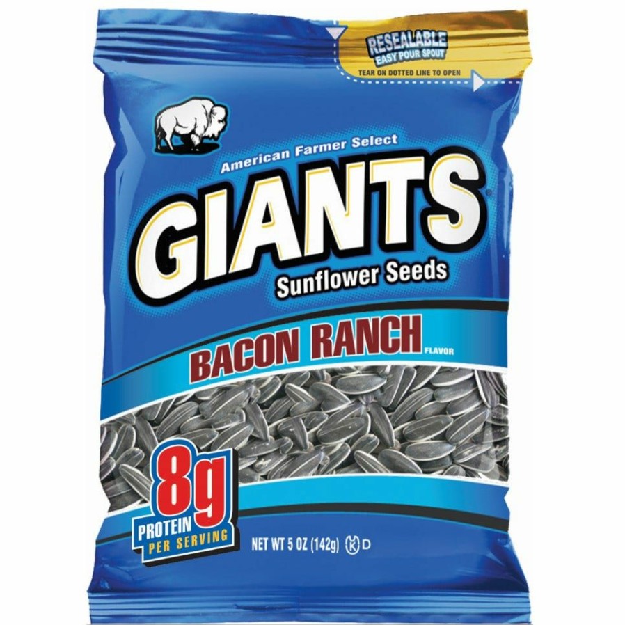 Online Giants Bacon Ranch Sunflower Seeds, 5Oz. Salty Snacks