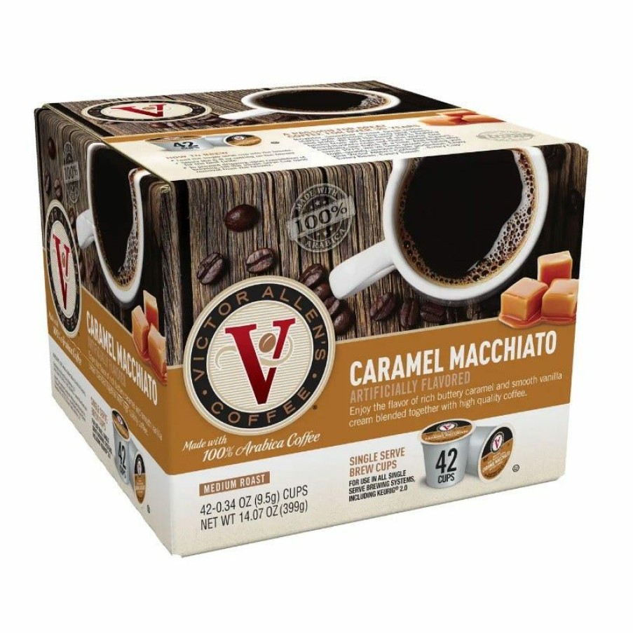 New Victor Allen'S Caramel Macchiato Single Serve Coffee, 42 Count