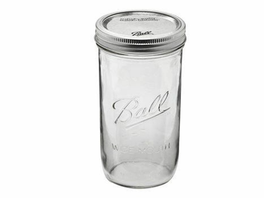 Hot Ball 1.5 Pint Size Wide Mouth 24 Oz. Mason Jars, 9 Count 1440065500 Canning Jars, Bands & Lids