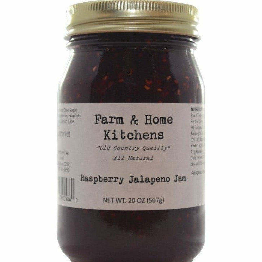 Wholesale Farm & Home Kitchens Raspberry Jalapeno Jam, 20 Oz. Jams & Jellies