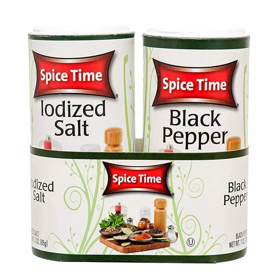 Best Various Brands Spice Time Salt And Pepper Shaker Set, 3 Oz. Spices & Seasonings