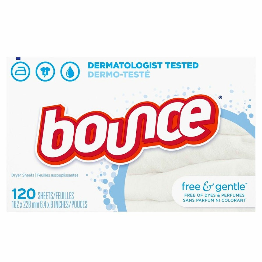 Best Procter And Gamble Distributing Bounce Fabric Softener Dryer Sheets Free & Gentle 120Ct Laundry Detergent