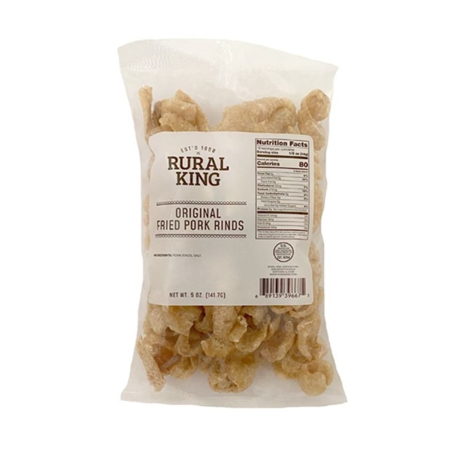 New Rural King Original Pork Rinds, 5 Oz. Bag Chips & Crackers